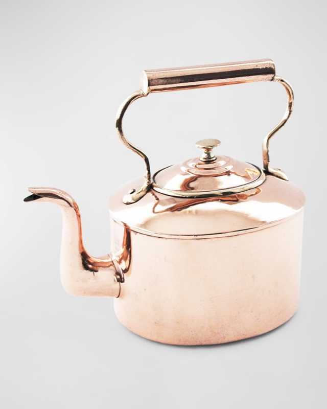 Antique English Large Oval Tea Kettle, C. 1850